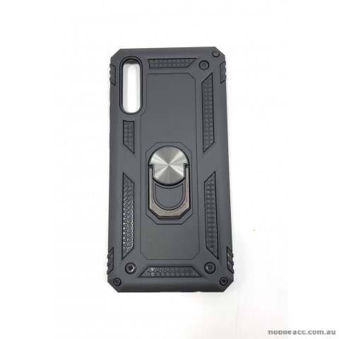 Anti Shock with Magnet Stand case for Samsung  A70  BLK
