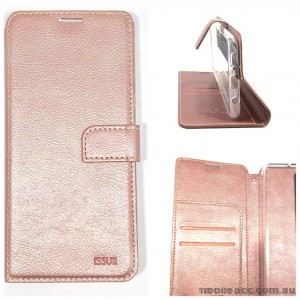 Molancano ISSUE Diary Wallet Case For Samsung A70  Rose Gold