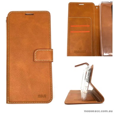 Molancano ISSUE Diary Wallet Case For Samsung A50  Brown