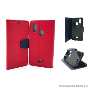 MooncaseStand Wallet Case Cover For Telstra  ZTE Tough MAX 3 T86  Red