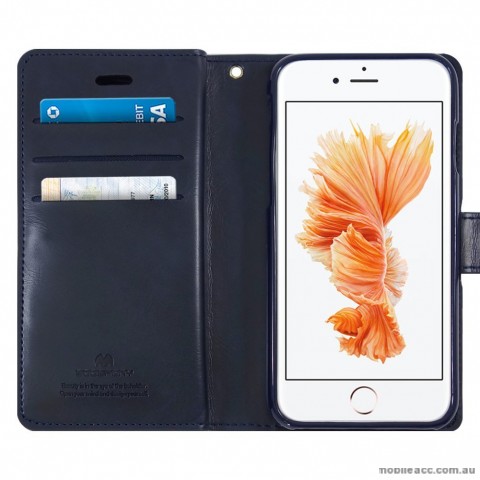 Original Mercury Mansoor Wallet Diary Case for iPhone 6 Plus / 6S Plus Navy