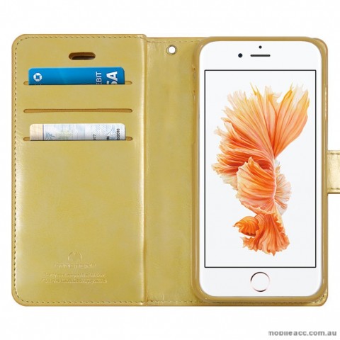 Original Mercury Mansoor Wallet Diary Case for iPhone 6/6S Gold