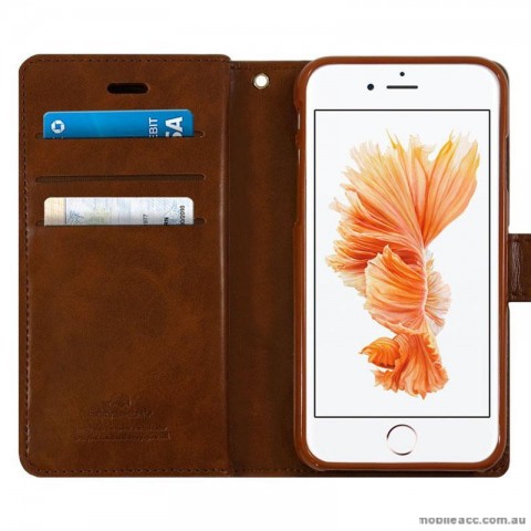 Original Mercury Mansoor Wallet Diary Case for iPhone 6/6S Brown