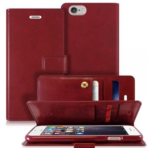 Original Mercury Mansoor Wallet Diary Case for iPhone 6/6S Wine