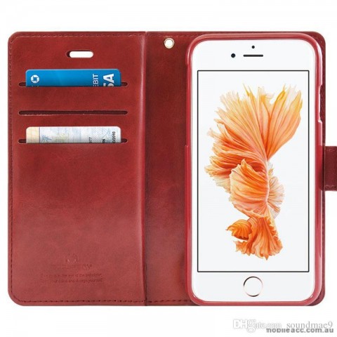 Original Mercury Mansoor Wallet Diary Case for iPhone 6/6S Wine
