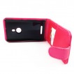 Synthetic Leather Flip Pouch Case for Nokia Lumia 925 - Hot Pink