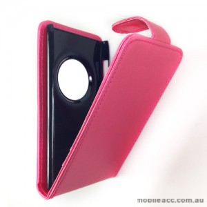 Synthetic Leather Flip Case with Wallet Card Holders for Nokia Lumia 1020 - Hot Pink