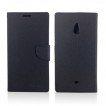 Mercury Goospery Fancy Diary Wallet Case for Nokia Lumia 1320 - Black