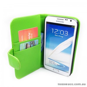 Melkco Luxury Wallet Case for Samsung Galaxy Note2 - Green