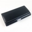 Litchi Skin Synthetic Leather Side Pouch for Universal phone size 5.5-5.7 inches - Black