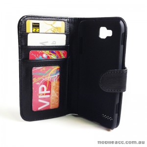Litchi Skin Synthetic PU Leather Wallet Case for Samsung Galaxy Ativ S i8750