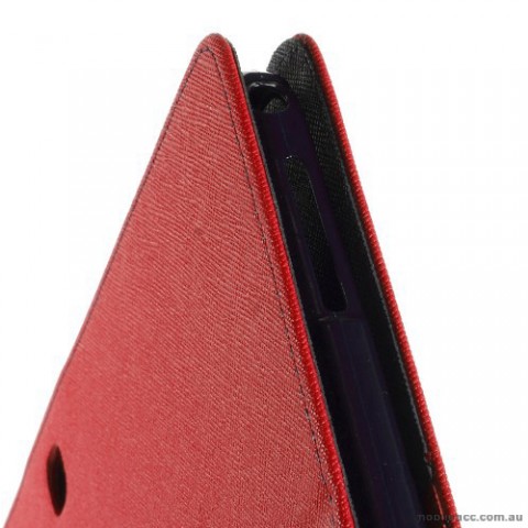 Korean Mercury Fancy Diary Case for Samsung Galaxy Tab 4 10.1 - Red