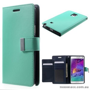 Korean Mercury Rich Wallet Case for Samsung Galaxy Note 4 - Green