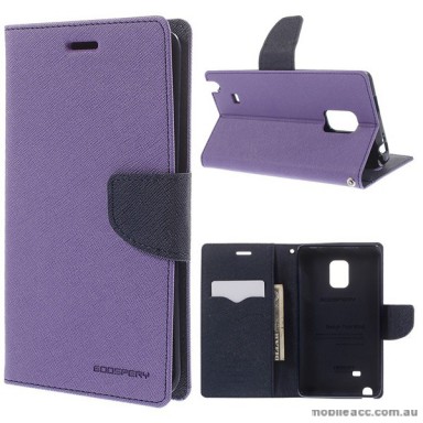 Korean Mercury Fancy Wallet Case for Samsung Galaxy Note Edge - Purple
