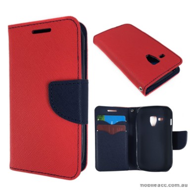Wisecase Wallet Case Cover for Telstra Samsung Galaxy Trend Plus Red