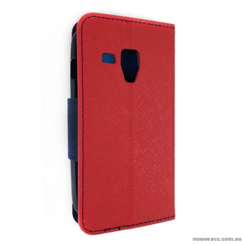 Wisecase Wallet Case Cover for Telstra Samsung Galaxy Trend Plus Red