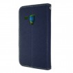 Wisecase Wallet Case Cover for Telstra Samsung Galaxy Trend Plus Navy Blue