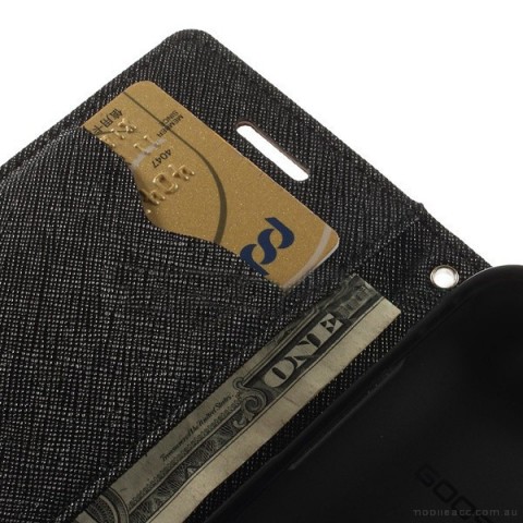 Korean Mercury Fancy Diary Wallet Case for Samsung Galaxy Young 2 - Black