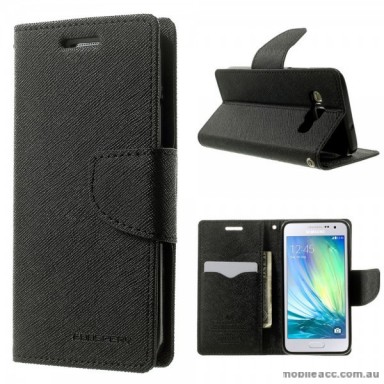Korean Mercury Fancy Diary Wallet Case for Samsung Galaxy A5 - Black