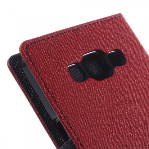 Korean Mercury Fancy Diary Wallet Case for Samsung Galaxy A5 - Red