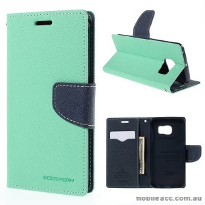 Korean Mercury Fancy Diary Wallet Case for Samsung Galaxy S6 Edge - Green