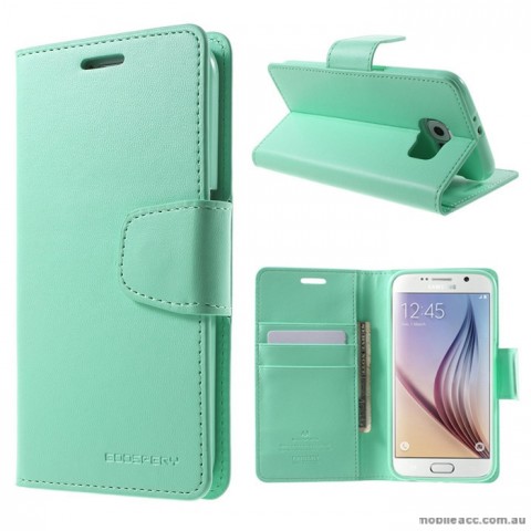 Korean Mercury Sonata Wallet Case for Samsung Galaxy S6 Edge - Green