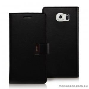 Korean Mercury Rich Diary Wallet Case for Samsung Galaxy S6 Edge Black