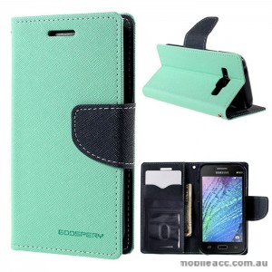 Mercury Goospery Fancy Diary Wallet Case for Samsung Galaxy J1 Green