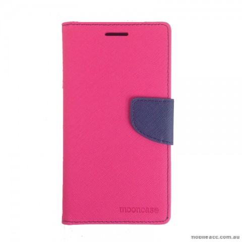 Mooncase Stand Wallet Case for Samsung Galaxy J1 Ace Hot Pink
