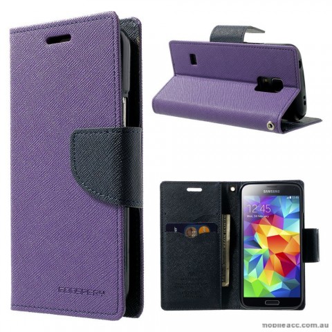 Korean Mercury Fancy Dairy Wallet Case for Samsung Galaxy J1 Ace Purple