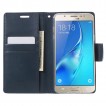 Mercury Goospery Bravo Diary Wallet Case For Samsung Galaxy J7 2016 - Navy