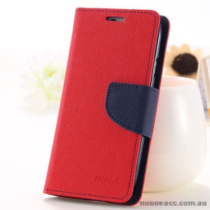 Korean Mercury Fancy Dairy Wallet Case For Samsung Galaxy J2 - Red
