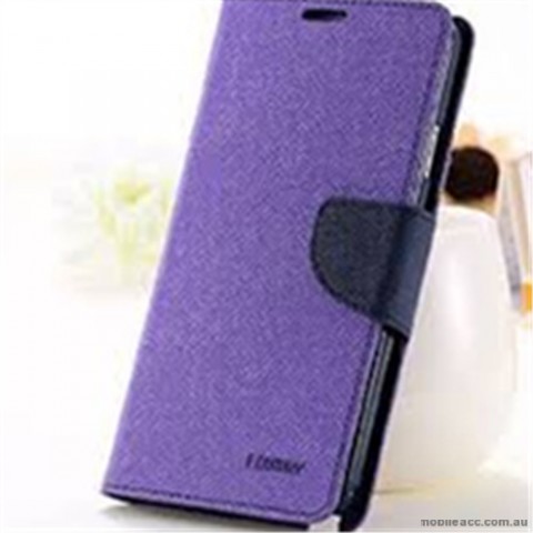Korean Mercury Fancy Dairy Wallet Case For Samsung Galaxy J2 - Purple
