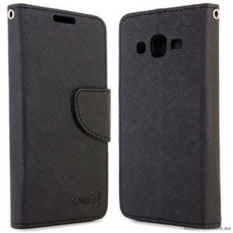 Mooncase Stand Wallet Case For Samsung Galaxy J2 - Black