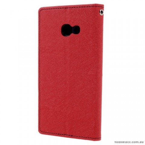 Mercury Goospery Fancy Diary Wallet Case For Samsung Galaxy A3 2017 Red