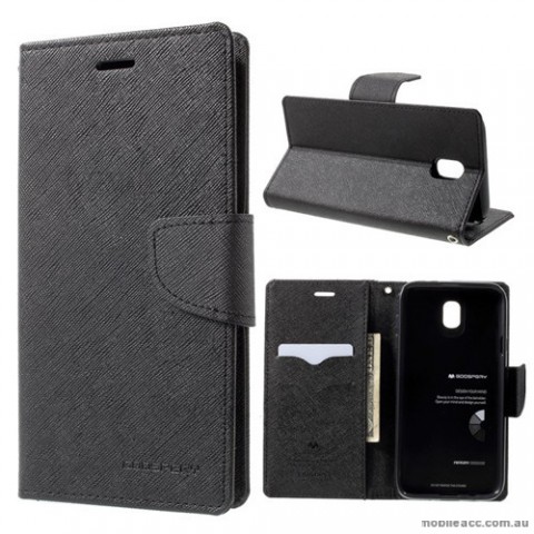 Korean Mercury Fancy Diary Wallet Case For Samsung Galaxy J7 Pro - Black