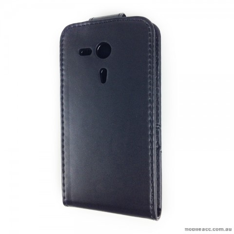 Synthetic Leather Flip Pouch Case with Card Slots for Sony Experia SP M35h