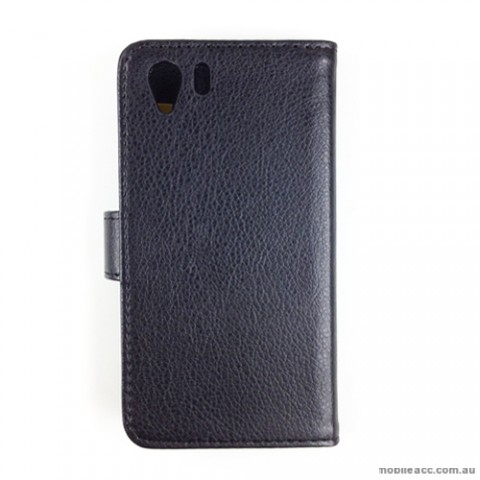 Synthetic Leather Wallet Case for Sony Xperia Z1 L39h - Black