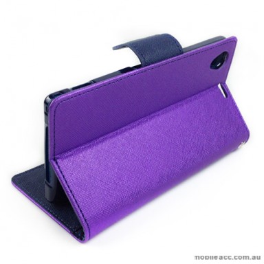 Mercury Goospery Fancy Diary Wallet Case for Sony Xperia Z1  - Purple