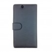 Synthetic Leather Wallet Case for Sony Xperia Z Ultra - Black