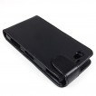 Synthetic Leather Flip Case with Wallet Card Holders for Sony Xperia Z1 Compact - Black