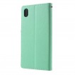 Korean Mercury Fancy Diary Wallet Case Cover for Sony Xperia C4 Green