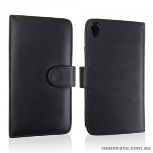Synthetic Leather Wallet Case for Sony Xperia Z3 - Black