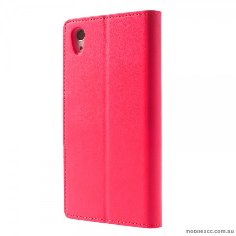 Korean Sonata Wallet Case for Sony Xperia Z3 - Hot Pink