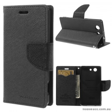 Korean Mercury Fancy Diary Wallet Case for Sony Xperia Z3 Compact Black