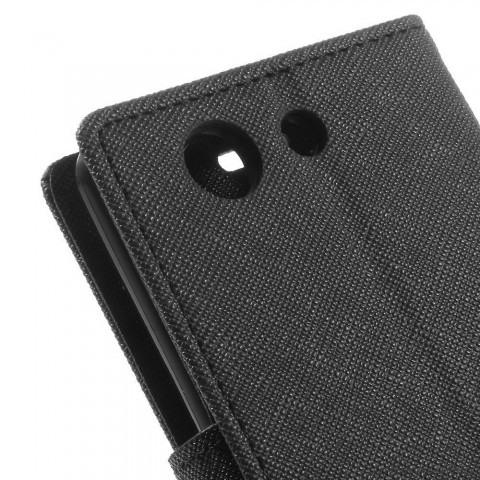 Korean Mercury Fancy Diary Wallet Case for Sony Xperia Z3 Compact Black