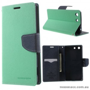 Korean Mercury Fancy Diary Wallet Case for Sony Xperia M5 Mint Green