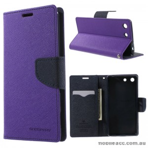 Korean Mercury Fancy Diary Wallet Case for Sony Xperia M5 Purple
