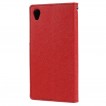 Mercury Fancy Dairy Wallet Case for Sony Xperia Z5 Red