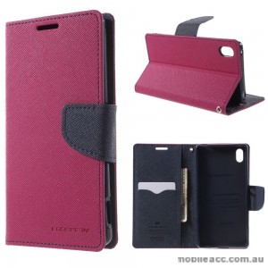 Korean Mercury Fancy Diary Wallet Case for Sony Xperia Z5 Compact Hot Pink